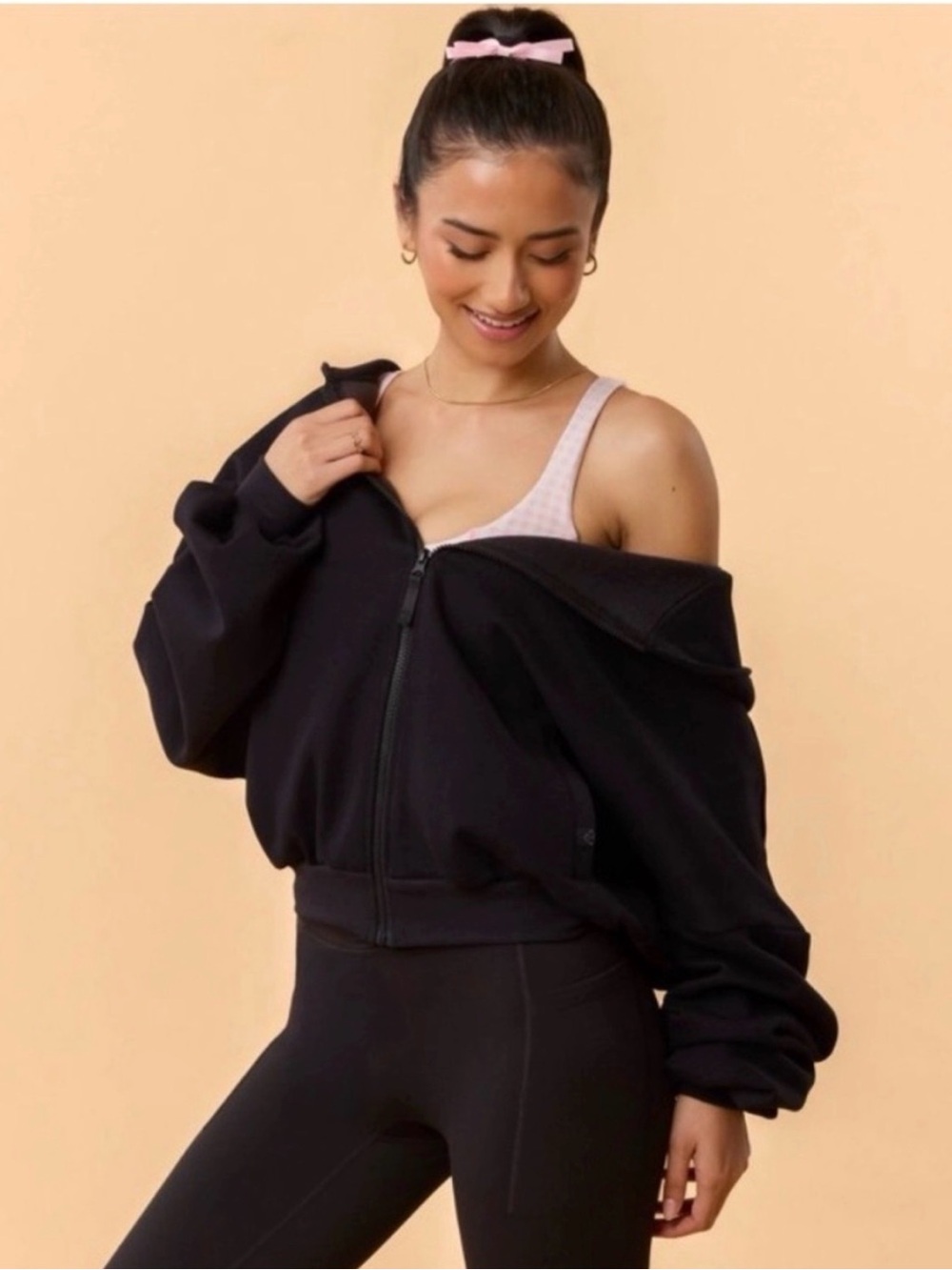 NWT! Blogilates Target X - Women's Marshmallow Full Zip Hooded Sweatshirt Size M